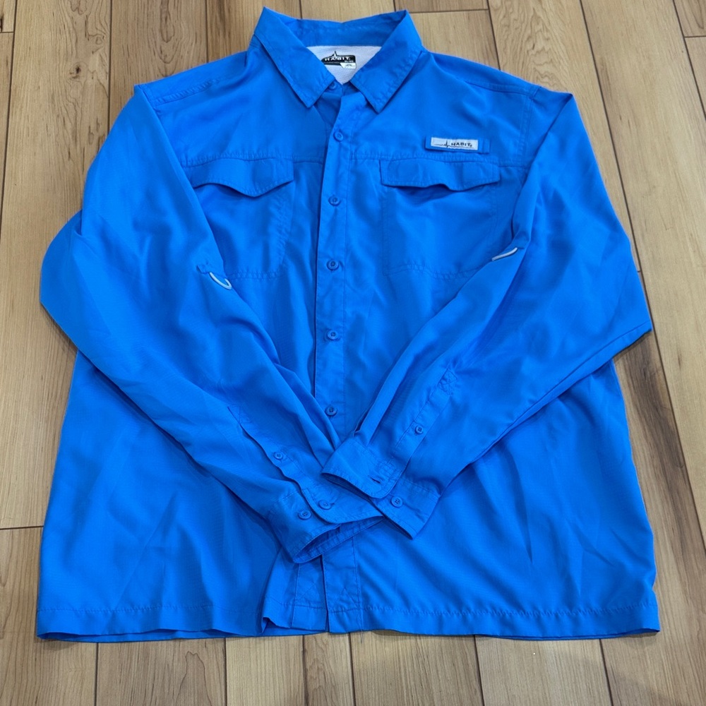 Habit Men's Vibrant Blue Lightweight Shirt Jacket Solar 40+